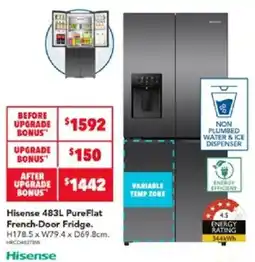 Harvey Norman Hisense 483L PureFlat French-Door Fridge offer