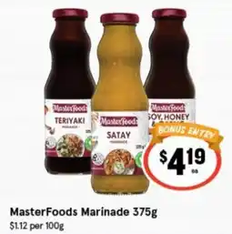 IGA MasterFoods Marinade offer