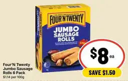 Ritchies Four'N Twenty Jumbo Sausage Rolls offer