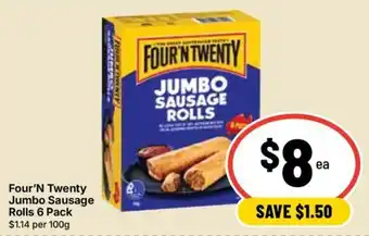 Ritchies Four'N Twenty Jumbo Sausage Rolls offer