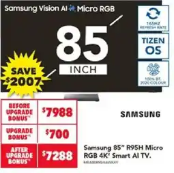 Harvey Norman Samsung 85" R95H Micro RGB 4K" Smart AI TV offer