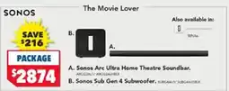 Harvey Norman Sonos The Movie Lover offer