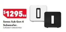 Harvey Norman Sonos Sub Gen 4 Subwoofer offer