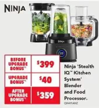 Harvey Norman Ninja 'Stealth IQ' Kitchen System' Blender and Food Processor offer