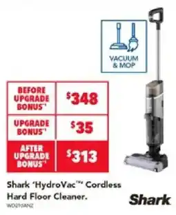 Harvey Norman Shark 'HydroVac' Cordless Hard Floor Cleaner offer