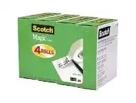 Officeworks Scotch Magic Tape 19mm x 20m 4 Pack offer