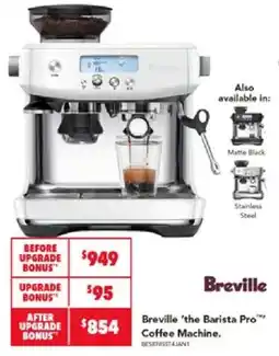 Harvey Norman Breville 'the Barista Pro' Coffee Machine offer