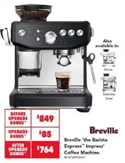 Harvey Norman Breville 'the Barista Express' Impress' Coffee Machine offer