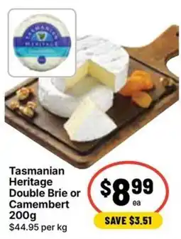 Ritchies Tasmanian Heritage Double Brie or Camembert offer