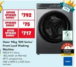 Harvey Norman Haier 10kg '500 Series' Front Load Washing Machine offer