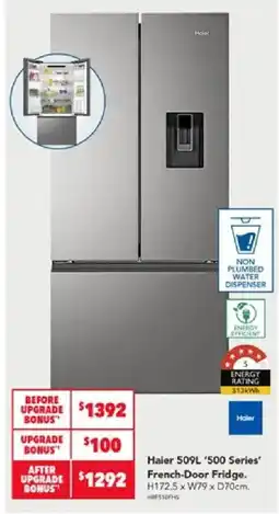 Harvey Norman Haier 509L '500 Series' French-Door Fridge offer