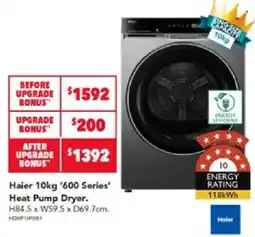 Harvey Norman Haier 10kg '600 Series' Heat Pump Dryer offer