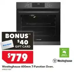Harvey Norman Westinghouse 600mm 7-Function Oven offer
