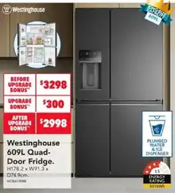Harvey Norman Westinghouse 609L Quad-Door Fridge offer