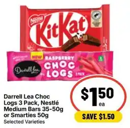 Ritchies Darrell Lea Choc Logs 3 Pack offer