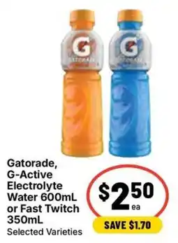 Ritchies Gatorade, G-Active Electrolyte Water offer