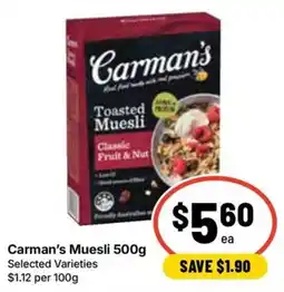 Ritchies Carman's Muesli offer