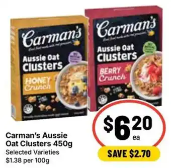 Ritchies Carman's Aussie Oat Clusters offer
