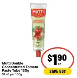 Ritchies Mutti Double Concentrated Tomato Paste Tube offer