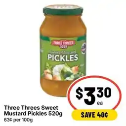 Ritchies Three Threes Sweet Mustard Pickles offer