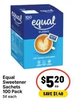 Ritchies Equal Sweetener Sachets offer