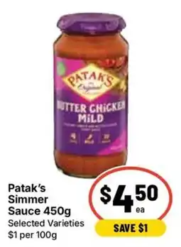 Ritchies Patak's Simmer Sauce offer