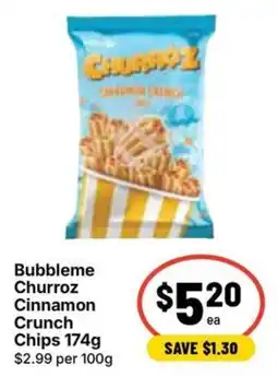 Ritchies Bubbleme Churroz Cinnamon Crunch Chips offer
