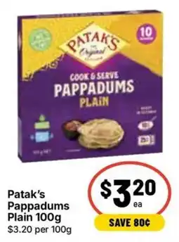 Ritchies Patak's Pappadums Plain offer