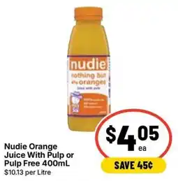 Ritchies Nudie Orange Juice With Pulp or Pulp Free offer