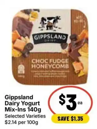 Ritchies Gippsland Dairy Yogurt Mix-Ins offer