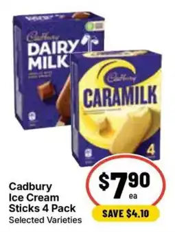 Ritchies Cadbury Ice Cream Sticks 4 Pack offer