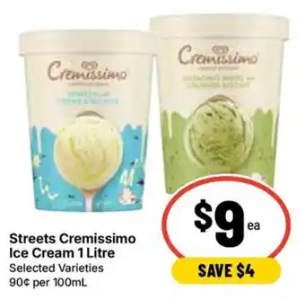 Ritchies Streets Cremissimo Ice Cream offer
