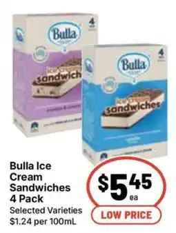 Ritchies Bulla Ice Cream Sandwiches offer