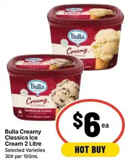 Ritchies Bulla Creamy Classics Ice Cream offer