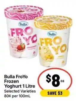 Ritchies Bulla FroYo Frozen Yoghurt offer