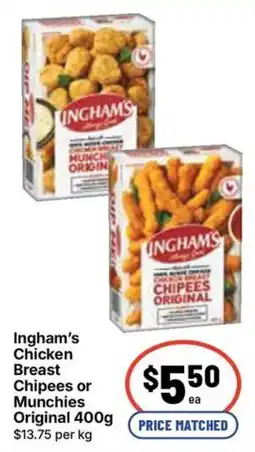 Ritchies Ingham's Chicken Breast Chipees or Munchies Original offer