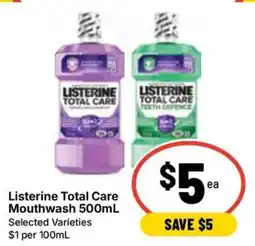 Ritchies Listerine Total Care Mouthwash offer