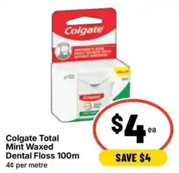 Ritchies Colgate Total Mint Waxed Dental Floss offer