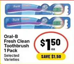 Ritchies Oral-B Fresh Clean Toothbrush offer