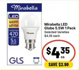 Ritchies Mirabella LED Globe 5.5W offer