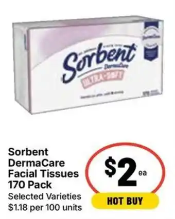 Ritchies Sorbent DermaCare Facial Tissues offer