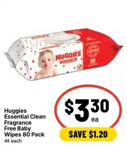 Ritchies Huggies Essential Clean Fragrance Free Baby Wipes offer