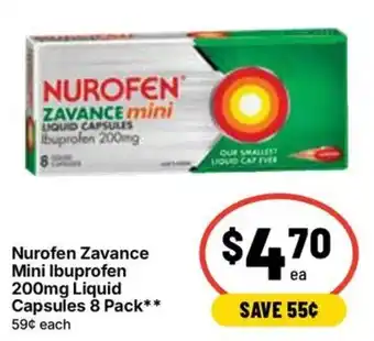 Ritchies Nurofen Zavance Mini Ibuprofen Liquid Capsules offer