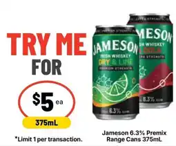Ritchies Jameson 6.3% Premix Range Cans offer