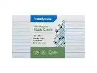 Officeworks Studymate Study Cards 127x76mm 80 Pack White offer