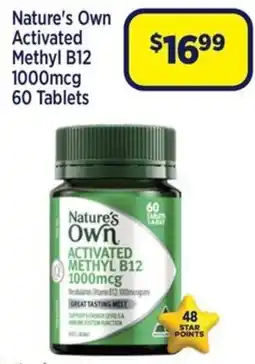 Star Discount Chemist Nature's Own Activated Methyl B12 offer