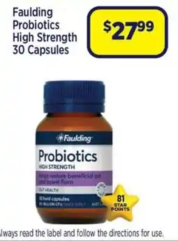 Star Discount Chemist Faulding Probiotics High Strength offer
