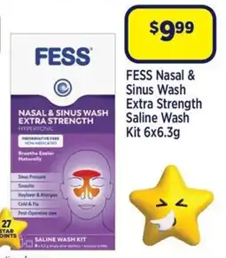 Star Discount Chemist Fess Nasal & Sinus Wash Extra Strength Saline Wash Kit offer