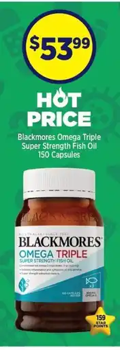 Star Discount Chemist Blackmores Omega Triple Super Strength Fish Oil offer