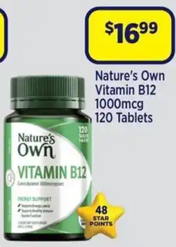 Star Discount Chemist Nature's Own Vitamin B12 offer